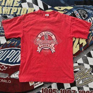Vintage 1991 Starter St Louis Cardinals Baseball Shirt Red Size L